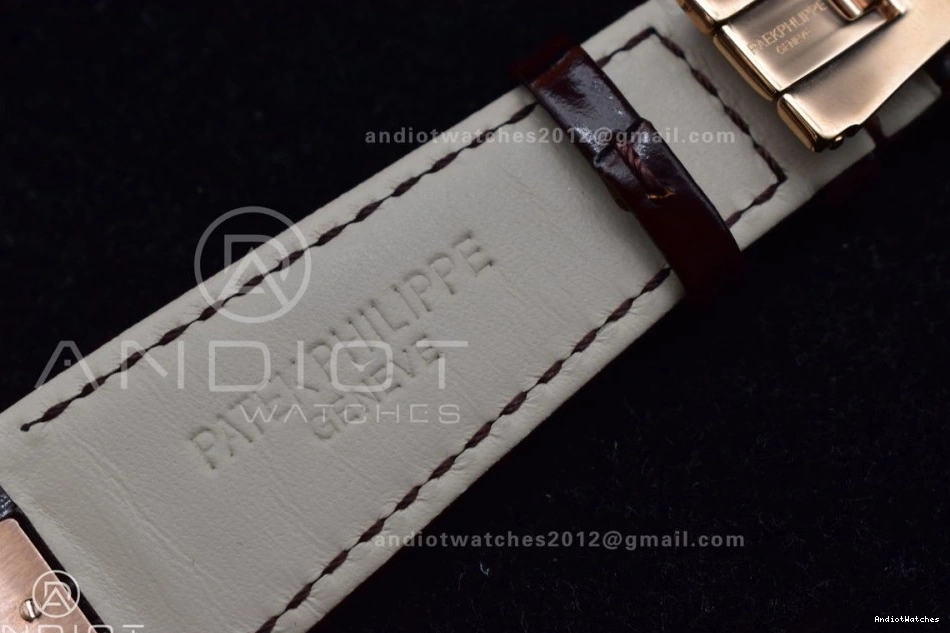 Edition Dial Brown Gray RG Croco 912 GRF on A23J Strap 5712 Nautilus SS Premium Best 0218